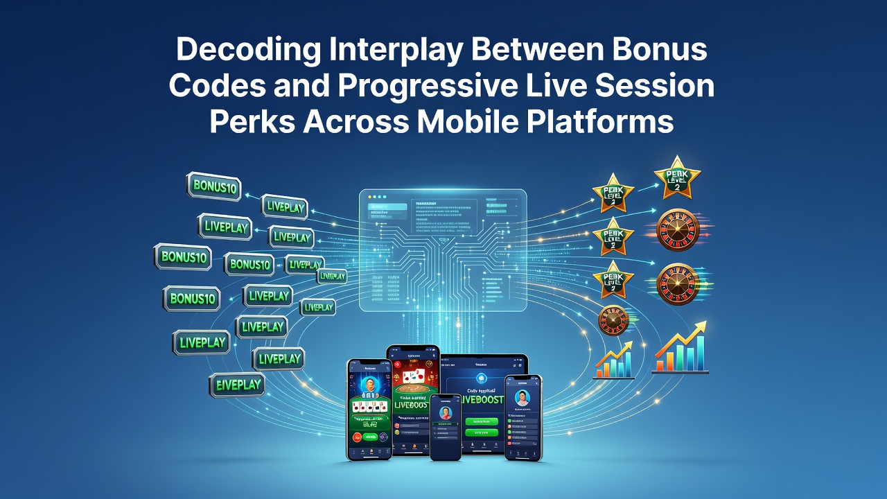 Mobile device displaying live casino interface with bonus code entry and progressive jackpot meter