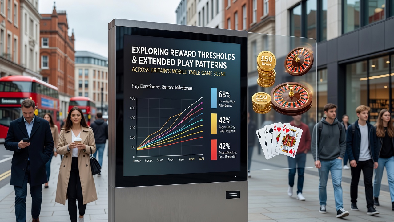 Graph illustrating session length increases tied to reward threshold milestones in mobile table games